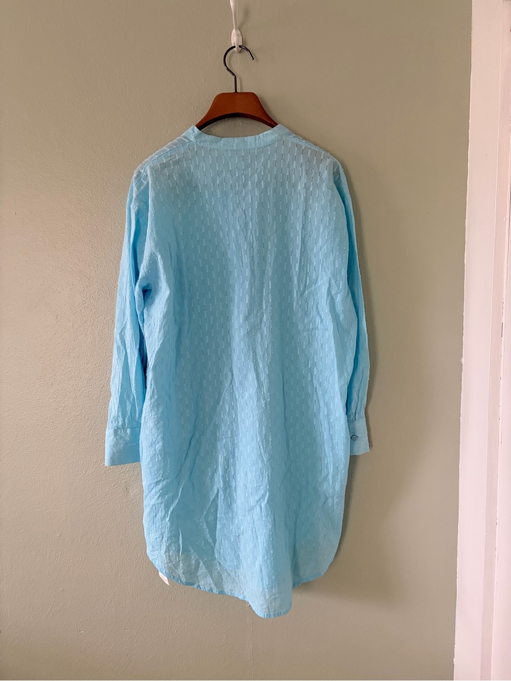 NWT Melissa Odabash Light Blue Button-Front Tunic - Picture 2 of 6